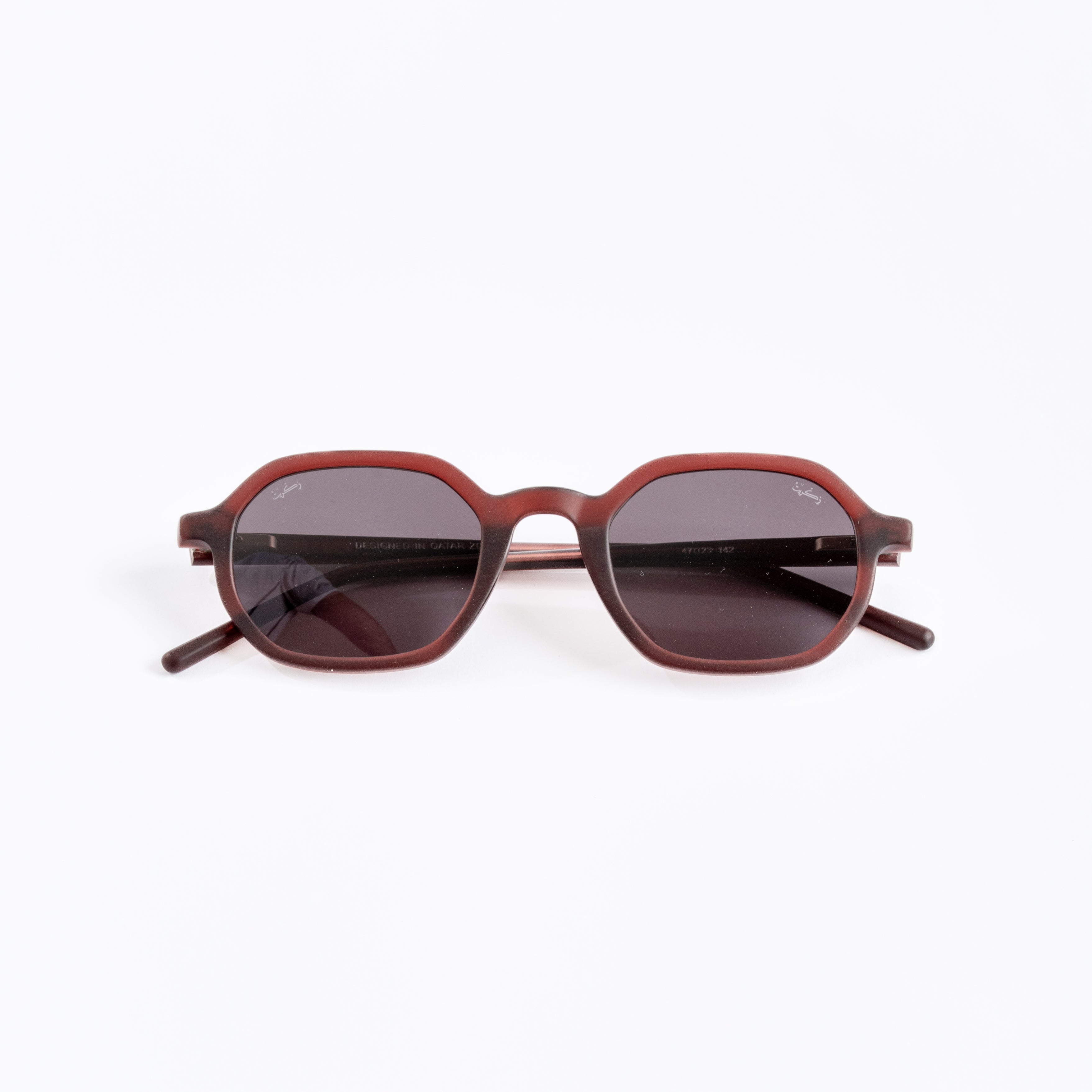 Frosted Maroon Acetate Sunglasses