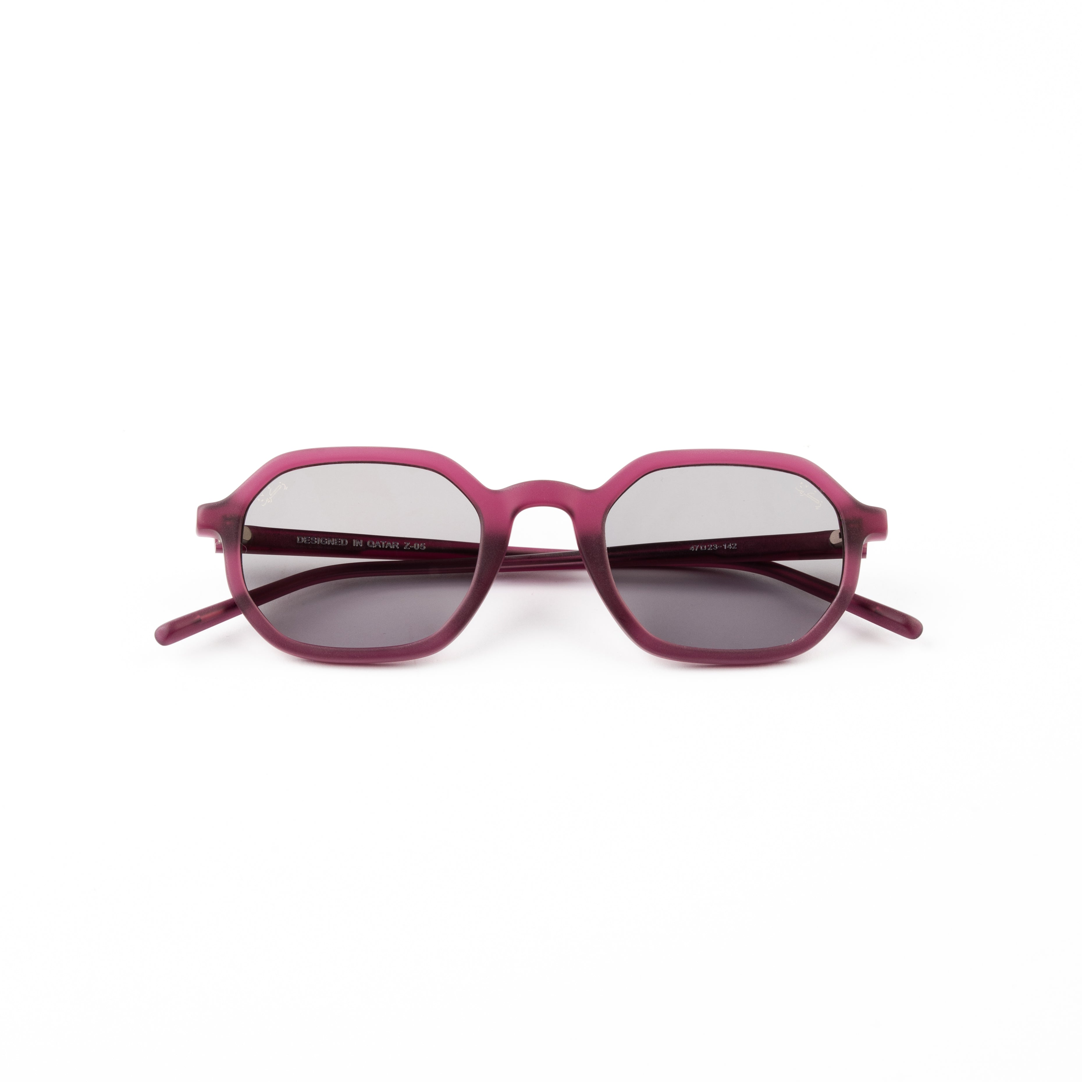 FROSTED MAROON ACETATE SUNGLASSES