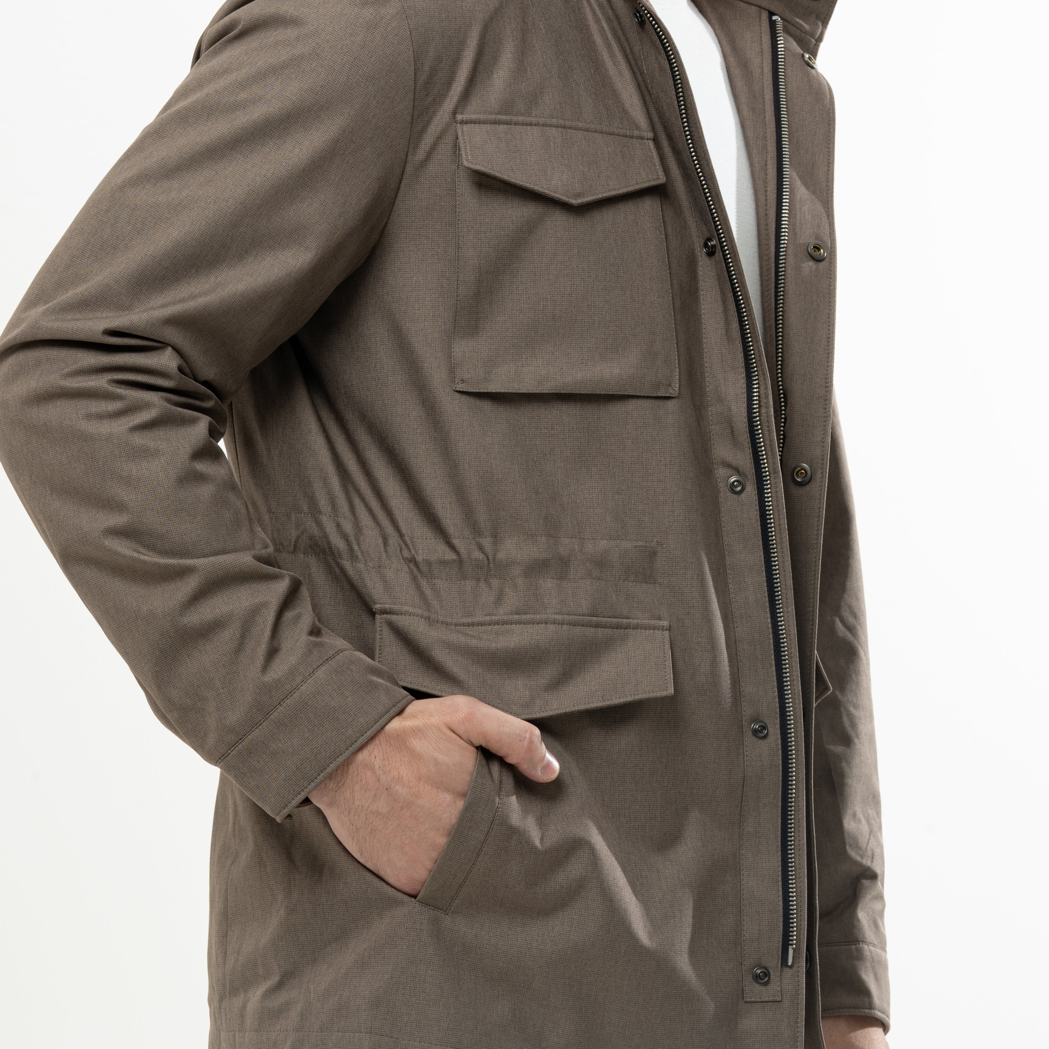 4 POCKET LINEN WATERPROOF JACKET