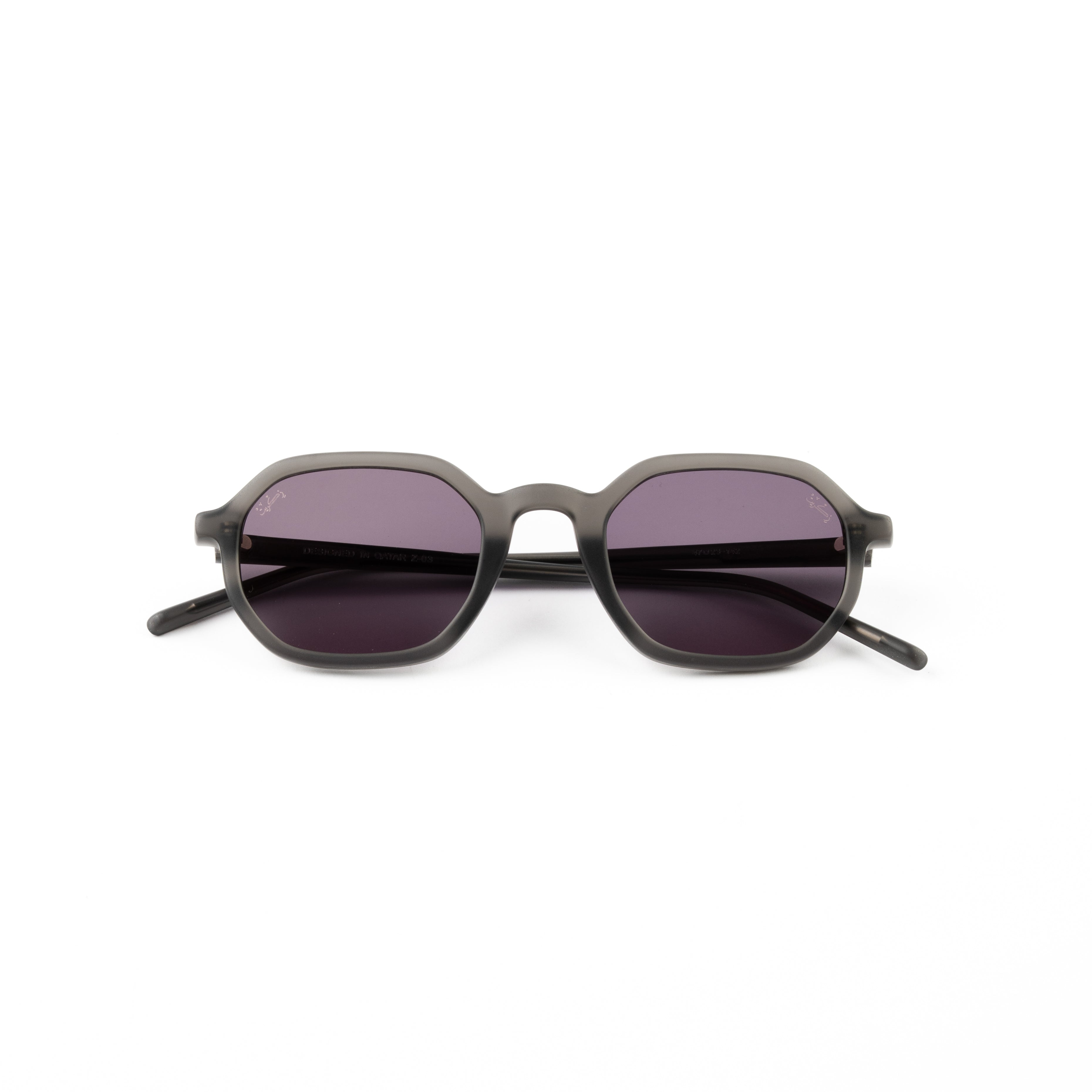 TRANSPARENT CHARCOAL ACETATE SUNGLASSES