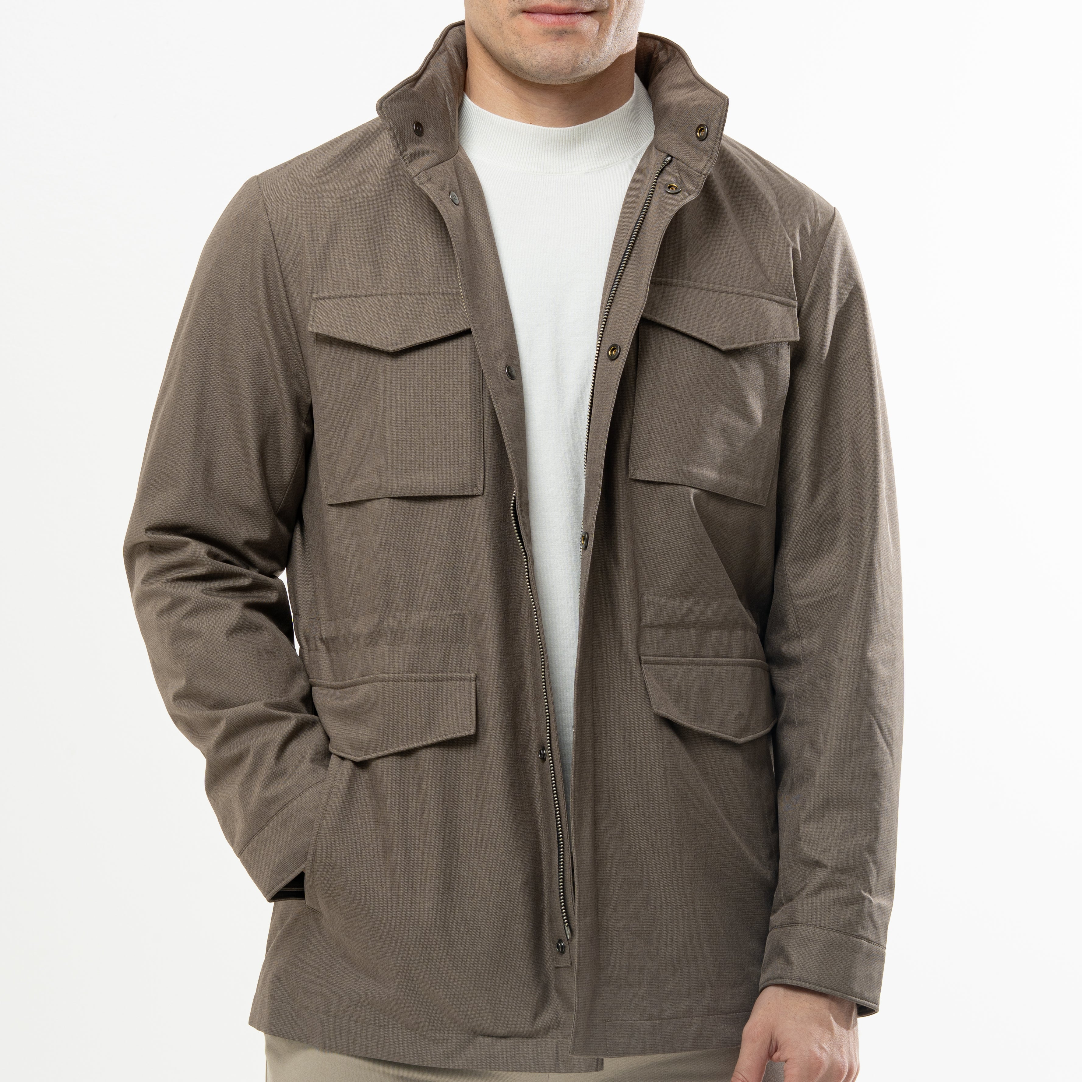 4 POCKET LINEN WATERPROOF JACKET