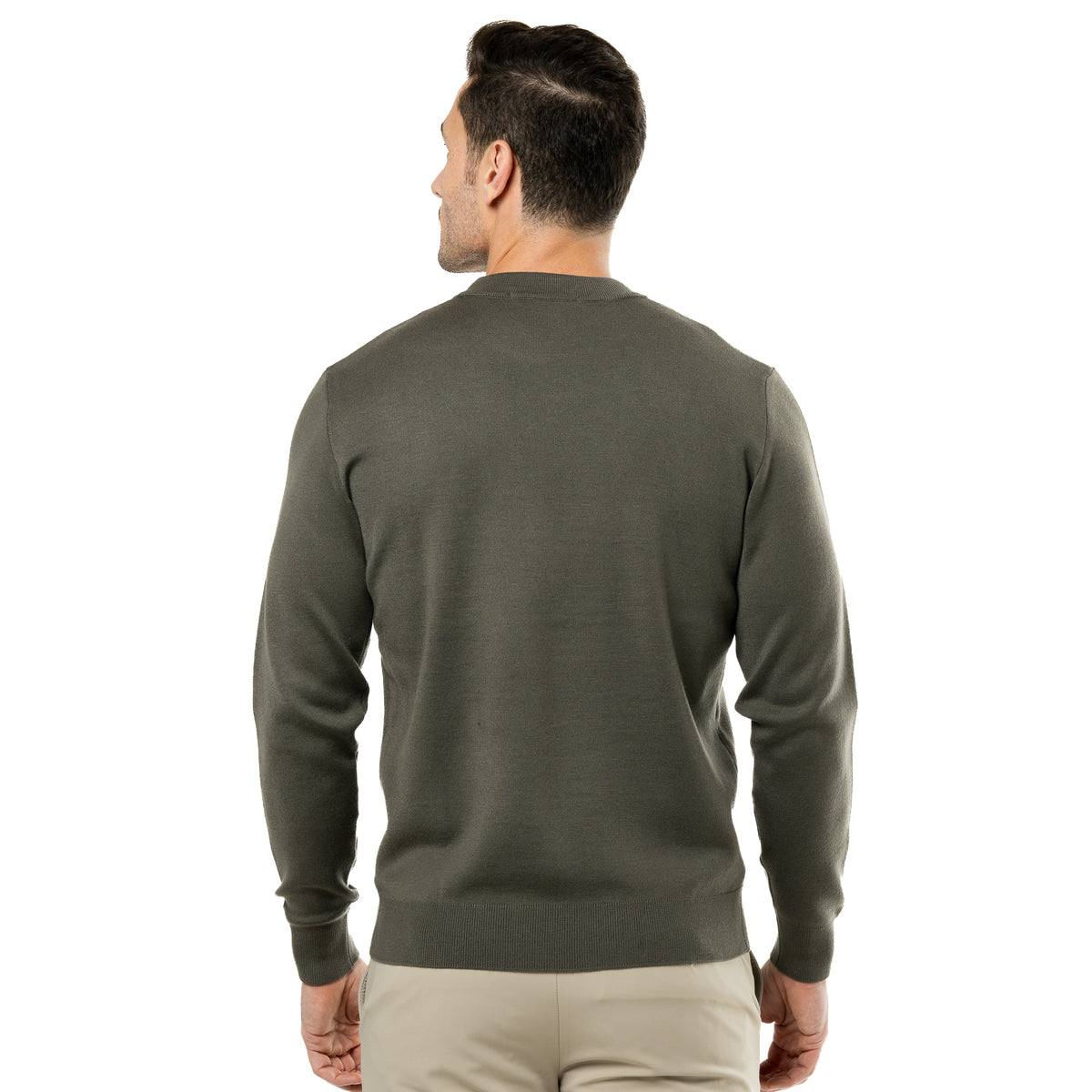 Round-Neck Cashmere-Blend Sweater