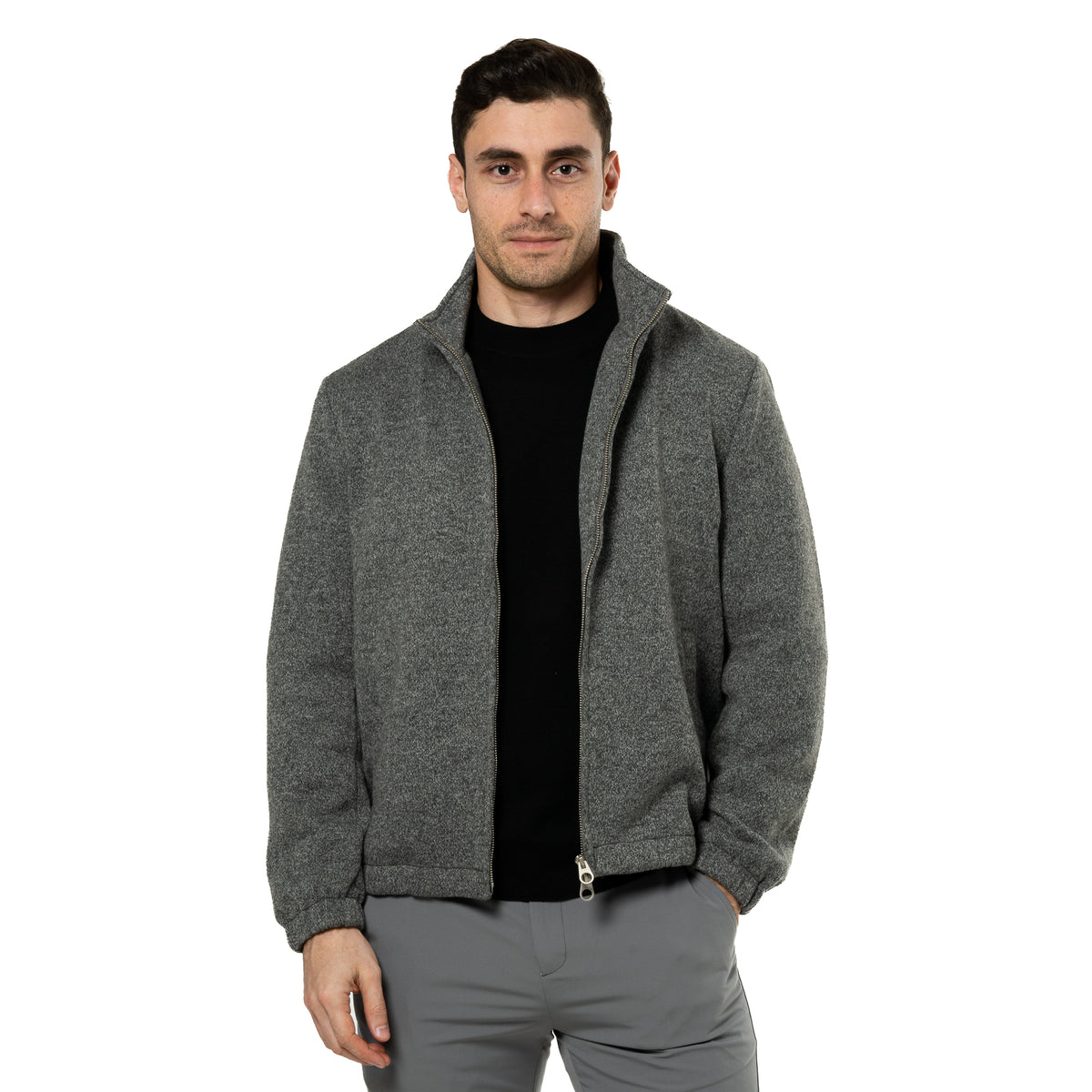 Cashmere-Blend Track Jacket