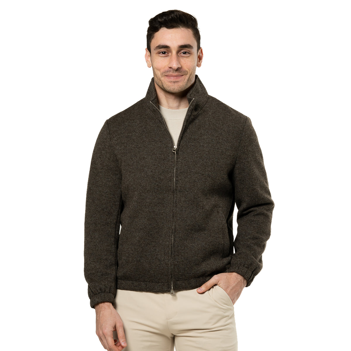 Cashmere-Blend Track Jacket
